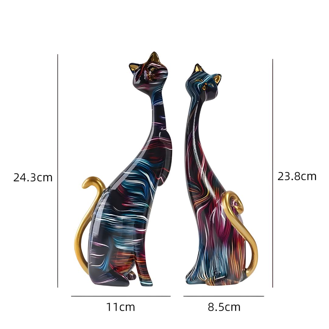 EuroCats™️  Elegant Resin Cat Sculptures